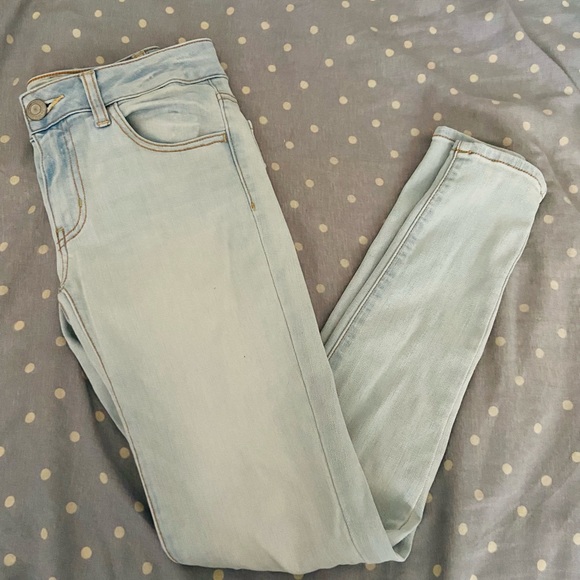 American Eagle Light Denim Skinny Leggings Size 0 - Picture 1 of 4